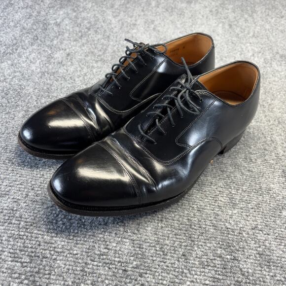 Johnston Murphy Optima Melton Cap Toe Oxford Black Leather Men 9.5D USA main image 11